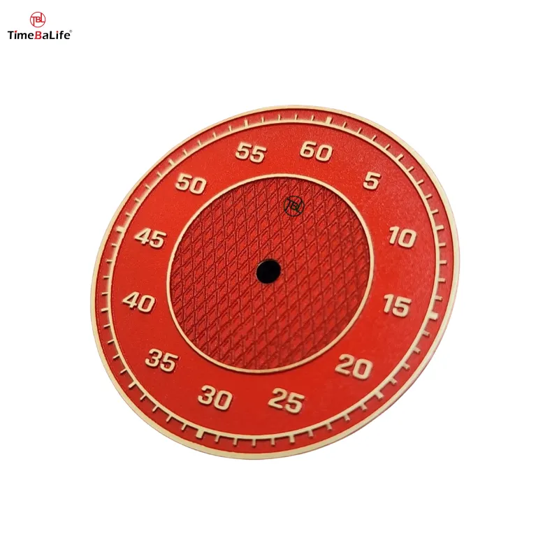 Custom High-Quality Red Car Dashboard-Themed Watch Dial
