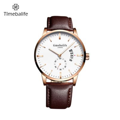 স্টেইনলেস স্টিল পিছনে পুরুষদের কোয়ার্টজ ঘড়ি