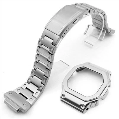 G SHOCK DW5600 স্টেইনলেস স্টীল মেটাল বেজেল ওয়াচ কেস